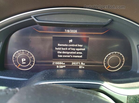 WA1LAAF76HD007733 2017 AUDI Q7 Black Widok zestawu wskaźników
