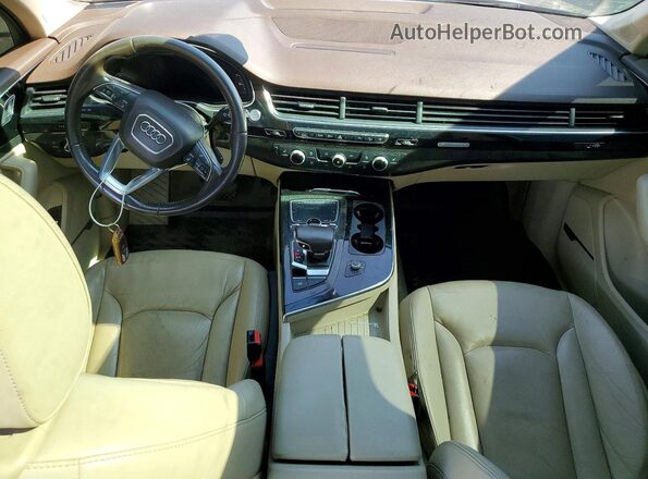WA1LAAF76HD007733 2017 AUDI Q7 Black Widok deski rozdzielczej