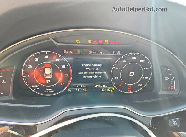 WA1LAAF76HD039212 2017 AUDI Q7 Blue ხელსაწყოთა პანელის ხედი
