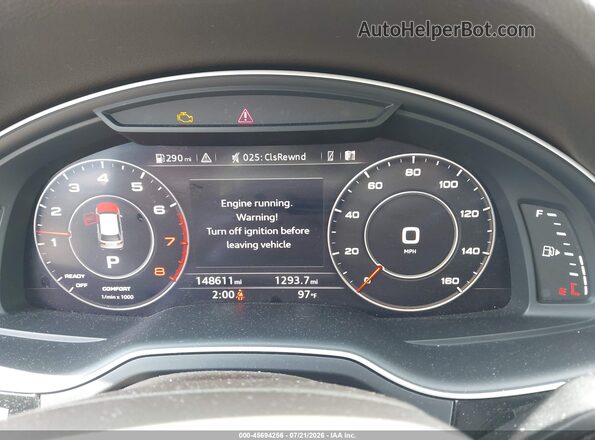 WA1LAAF76HD050372 2017 AUDI Q7 White Հետևի նստատեղերի տեսք