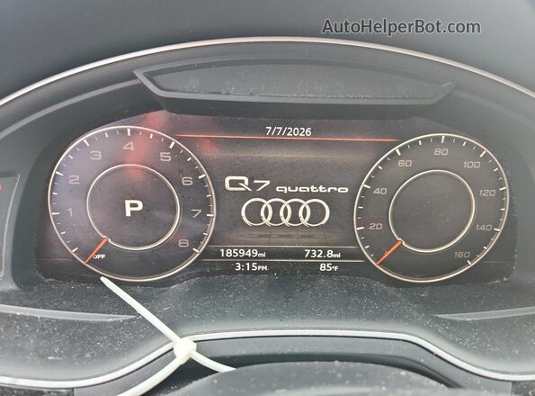 WA1LAAF76KD011322 2019 AUDI Q7 Black ხელსაწყოთა პანელის ხედი