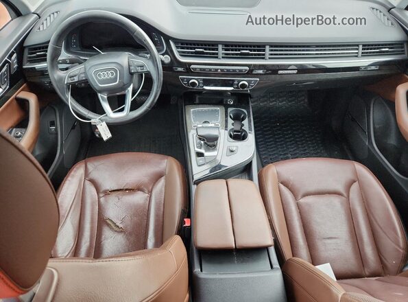 WA1LAAF76KD011322 2019 AUDI Q7 Black წინა პანელის ხედი