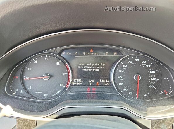 WA1LAAF77HD012861 2017 AUDI Q7 Silver Instrument cluster view