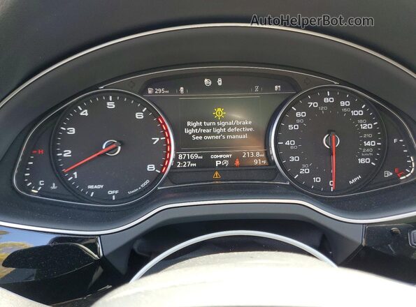 WA1LAAF78HD003392 2017 AUDI Q7 White ხელსაწყოთა პანელის ხედი