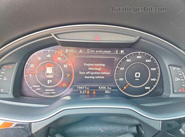 WA1LAAF78HD025442 2017 AUDI Q7 Black Vista del cuadro de instrumentos