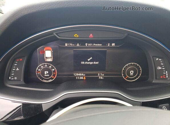 WA1LAAF78HD029748 2017 AUDI Q7 White Instrument cluster view