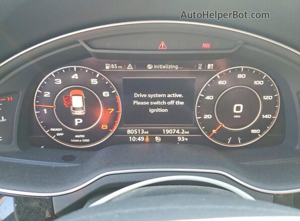 WA1LAAF78JD009599 2018 AUDI Q7 Black Instrument cluster view
