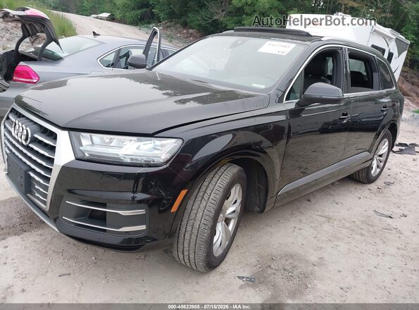 WA1LAAF79HD037499 2017 AUDI Q7 Black Առջևի ձախ երեք քառորդ տեսարան
