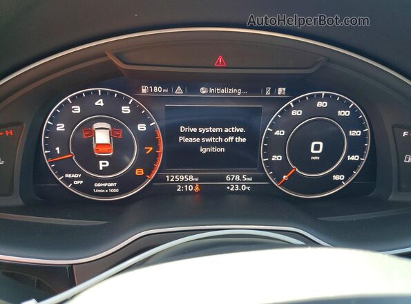 WA1LAAF79JD020952 2018 AUDI Q7 Black Widok zestawu wskaźników