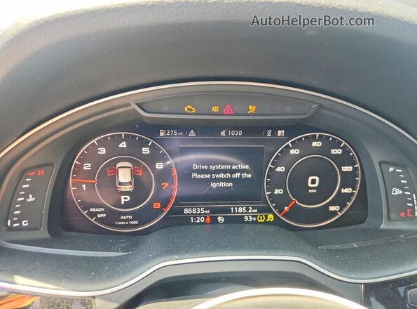 WA1LAAF79KD007765 2019 AUDI Q7 Black Instrument cluster view