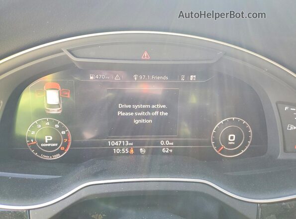 WA1LAAF79KD020290 2019 AUDI Q7 Black Widok zestawu wskaźników