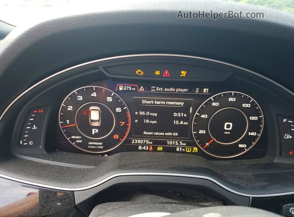 WA1LAAF7XJD000449 2018 AUDI Q7 Черный Вид щитка приборов