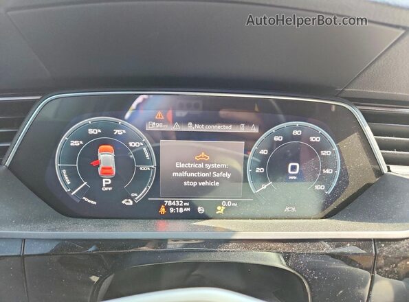 WA1LAAGE6KB023723 2019 AUDI E-TRON White Вид щитка приладів