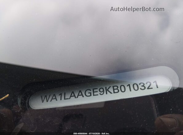 WA1LAAGE9KB010321 2019 AUDI E-TRON Gray Շարժիչի բաժամունքի տեսք