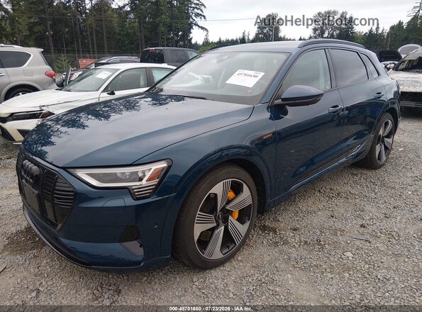 WA1LAAGEXNB008615 2022 AUDI E-TRON Blue წინა მარცხენა ხედი სამი მეოთხედიდან
