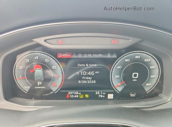 WA1LCBF76SD003916 2025 AUDI Q7 Black ხელსაწყოთა პანელის ხედი