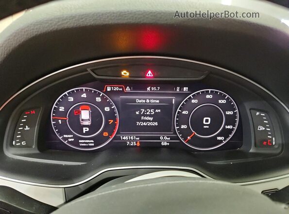 WA1LHAF70KD019833 2019 AUDI Q7 Gray Widok zestawu wskaźników