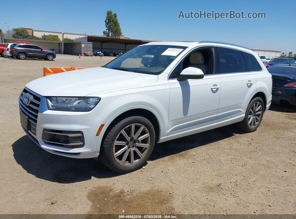 WA1LHAF73JD021770 2018 AUDI Q7 White Առջևի ձախ երեք քառորդ տեսարան