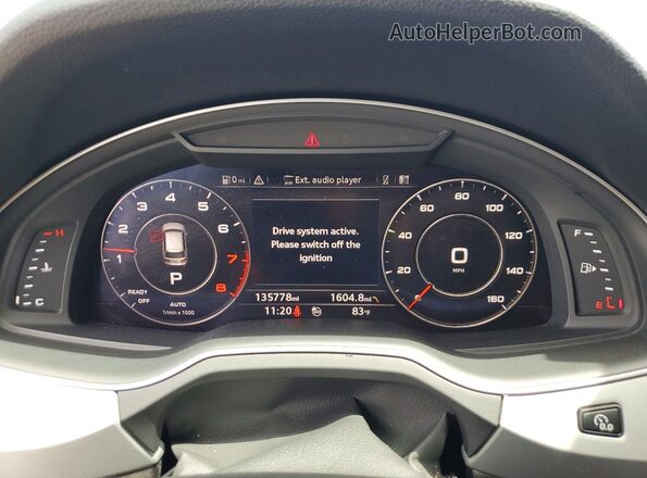 WA1LHAF74KD017731 2019 AUDI Q7 Black Instrument cluster view