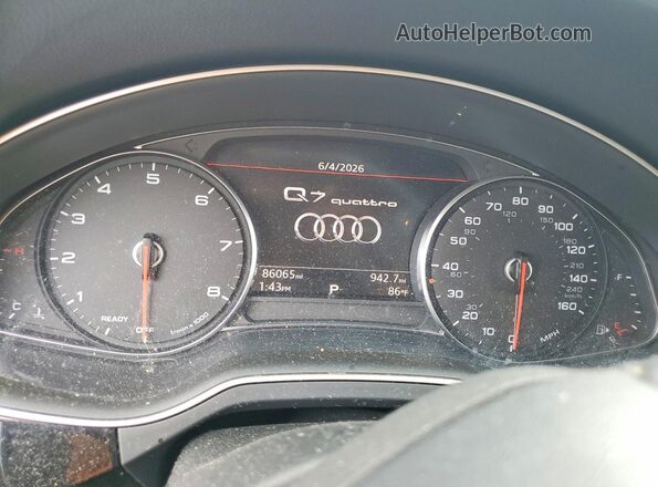 WA1LHAF77HD051168 2017 AUDI Q7 Blue Instrument cluster view