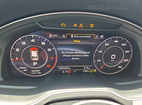 WA1LHAF77JD035283 2018 AUDI Q7 White Instrument cluster view