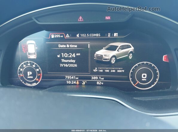 WA1LHAF77KD018565 2019 AUDI Q7 Silver Vista de los asientos traseros