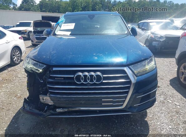 WA1LHAF78JD021862 2018 AUDI Q7 Blue Instrument cluster view