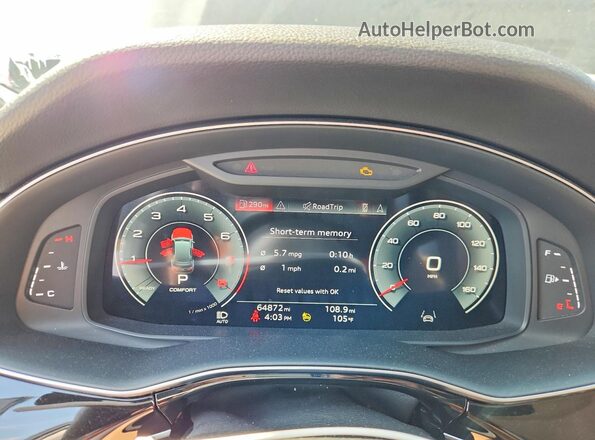WA1LJBF72ND006452 2022 AUDI Q7 Black Սարքավորումների վահանակի տեսք