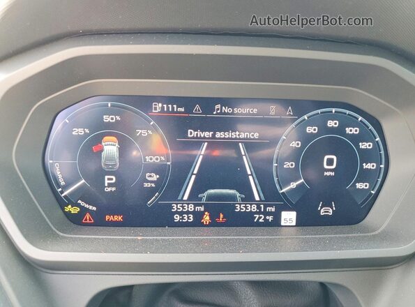 WA1LUBFZ6SP065300 2025 AUDI Q4 Gray Սարքավորումների վահանակի տեսք