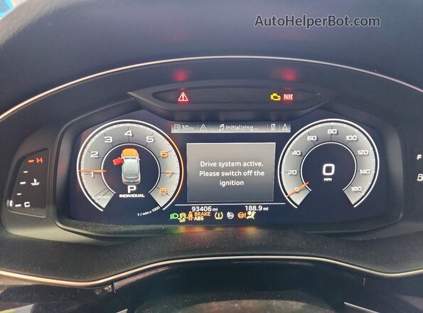 WA1LXAF73LD000164 2020 AUDI Q7 Синий Вид щитка приборов