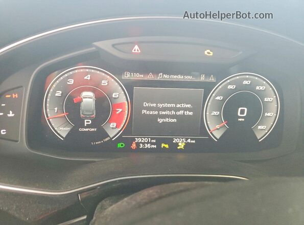 WA1LXAF73MD000117 2021 AUDI Q7 Black ხელსაწყოთა პანელის ხედი