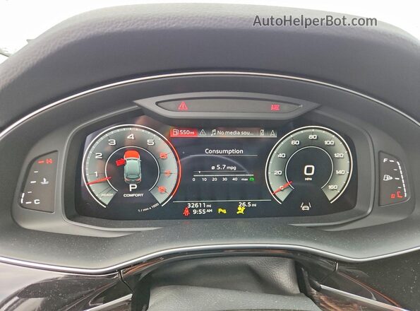 WA1LXBF74PD007152 2023 AUDI Q7 White Widok zestawu wskaźników