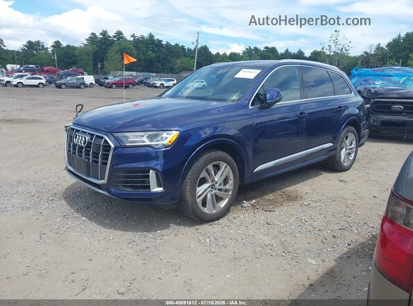 WA1LXBF79ND008097 2022 AUDI Q7 Blue წინა მარცხენა ხედი სამი მეოთხედიდან