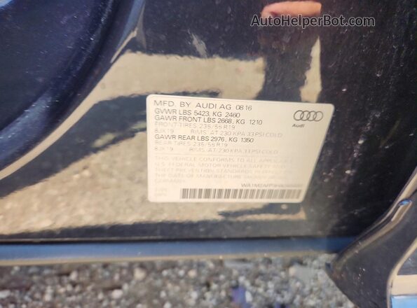 WA1M2AFP3HA046489 2017 AUDI Q5 Black VIN sticker view