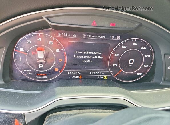 WA1VAAF70JD000226 2018 AUDI Q7 Green Вид щитка приладів