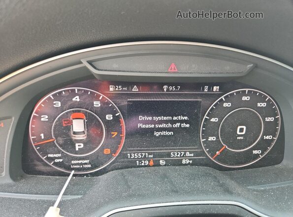 WA1VAAF70JD038331 2018 AUDI Q7 Charcoal Widok zestawu wskaźników