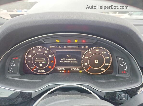 WA1VAAF70KD020056 2019 AUDI Q7 Black Widok zestawu wskaźników