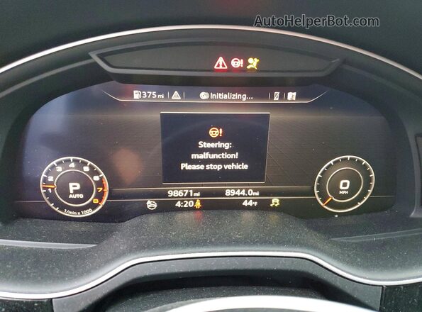 WA1VAAF71HD028241 2017 AUDI Q7 White Vista del cuadro de instrumentos