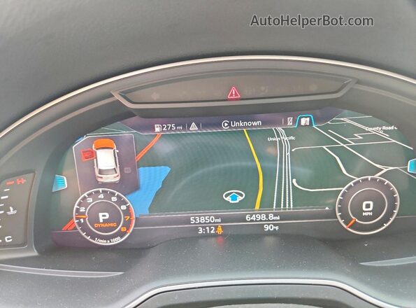 WA1VAAF71KD014931 2019 AUDI Q7 Black ხელსაწყოთა პანელის ხედი