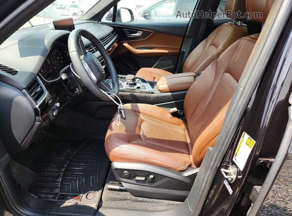 WA1VAAF71KD014931 2019 AUDI Q7 Black წინა სალონის ხედი