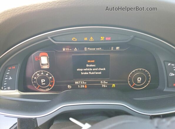 WA1VAAF72HD031195 2017 AUDI Q7 White Widok zestawu wskaźników
