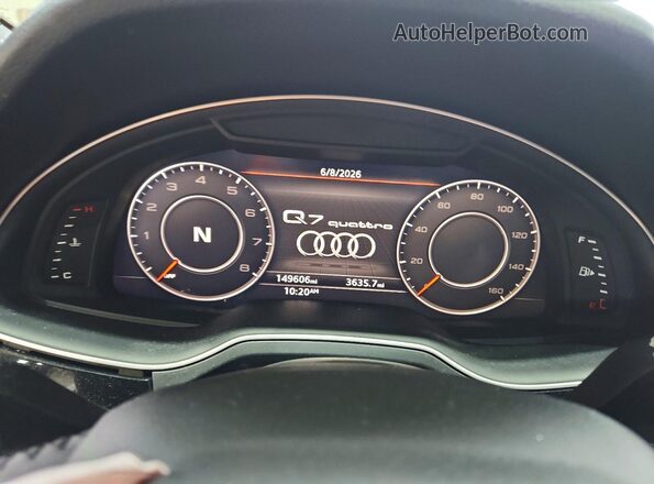 WA1VAAF72JD040663 2018 AUDI Q7 Серебряный Вид щитка приборов