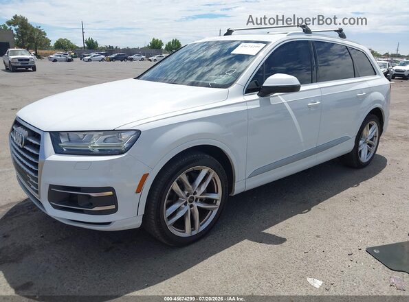 WA1VAAF73JD054250 2018 AUDI Q7 White Առջևի ձախ երեք քառորդ տեսարան