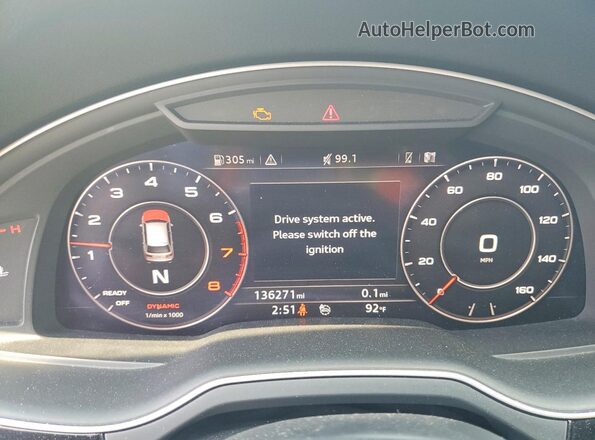 WA1VAAF74JD005557 2018 AUDI Q7 Черный Вид щитка приборов