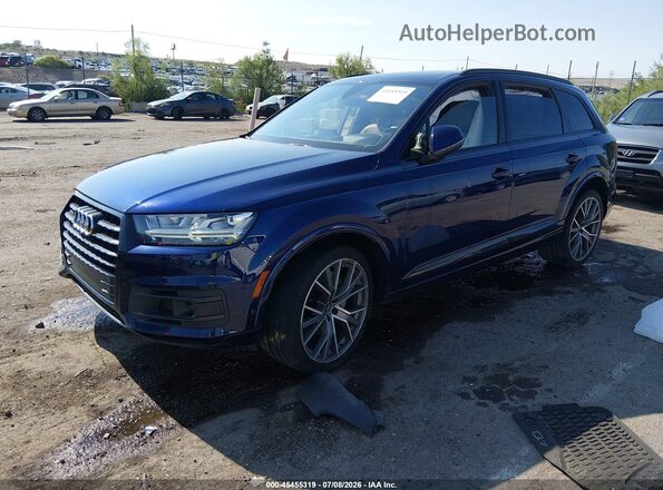 WA1VAAF74KD035580 2019 AUDI Q7 Blue წინა მარცხენა ხედი სამი მეოთხედიდან