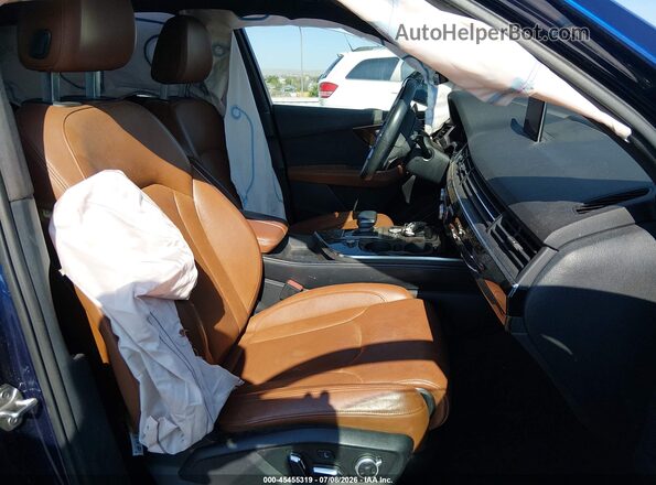 WA1VAAF74KD035580 2019 AUDI Q7 Blue წინა სალონის ხედი