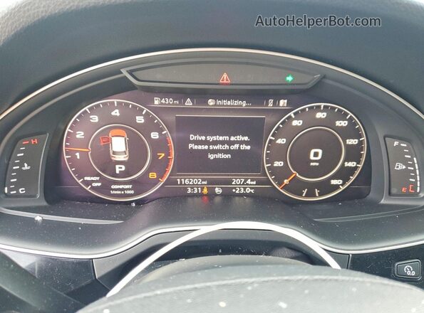 WA1VAAF75JD041628 2018 AUDI Q7 Black Սարքավորումների վահանակի տեսք