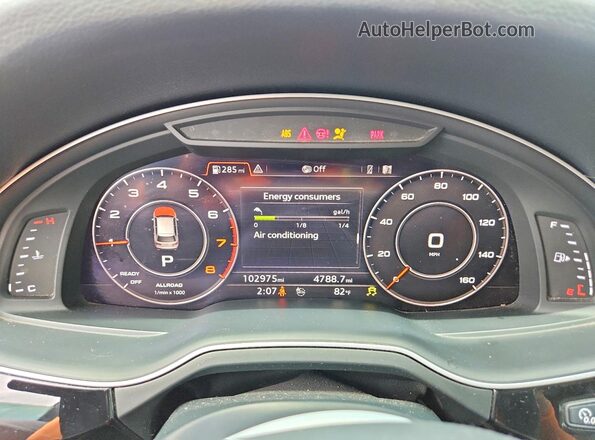 WA1VAAF75JD044450 2018 AUDI Q7 Silver Vista del cuadro de instrumentos