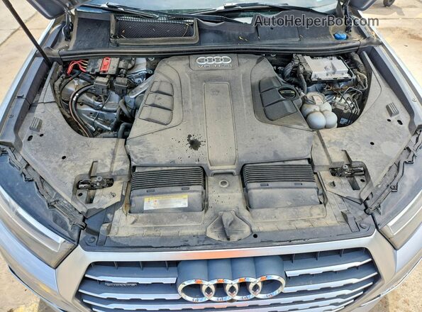 WA1VAAF75JD044450 2018 AUDI Q7 Silver Vista del compartimento del motor