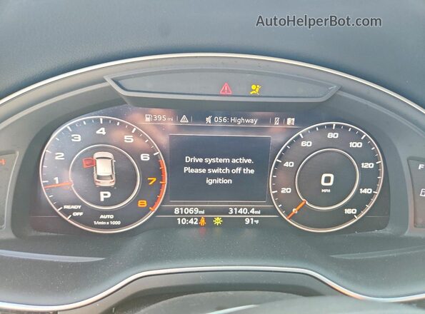 WA1VAAF76JD020819 2018 AUDI Q7 Black ხელსაწყოთა პანელის ხედი